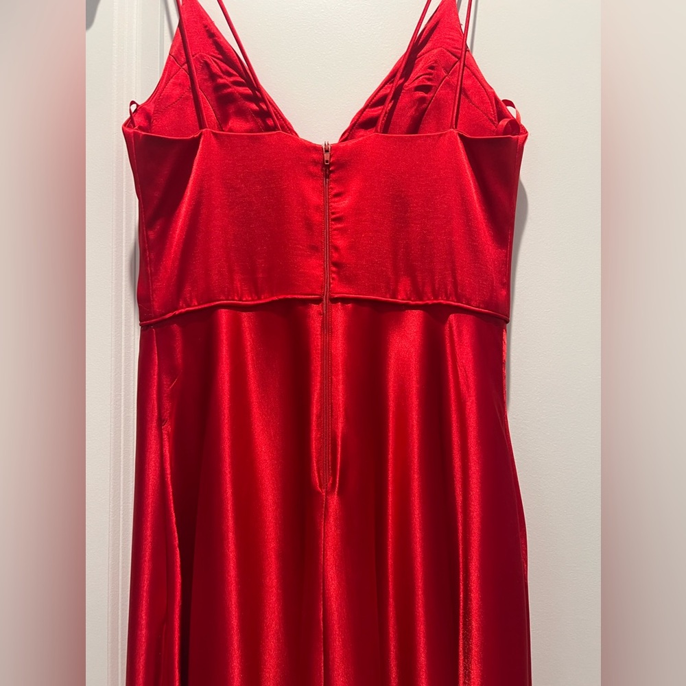 Red Slit Dress - Picture 5 of 6